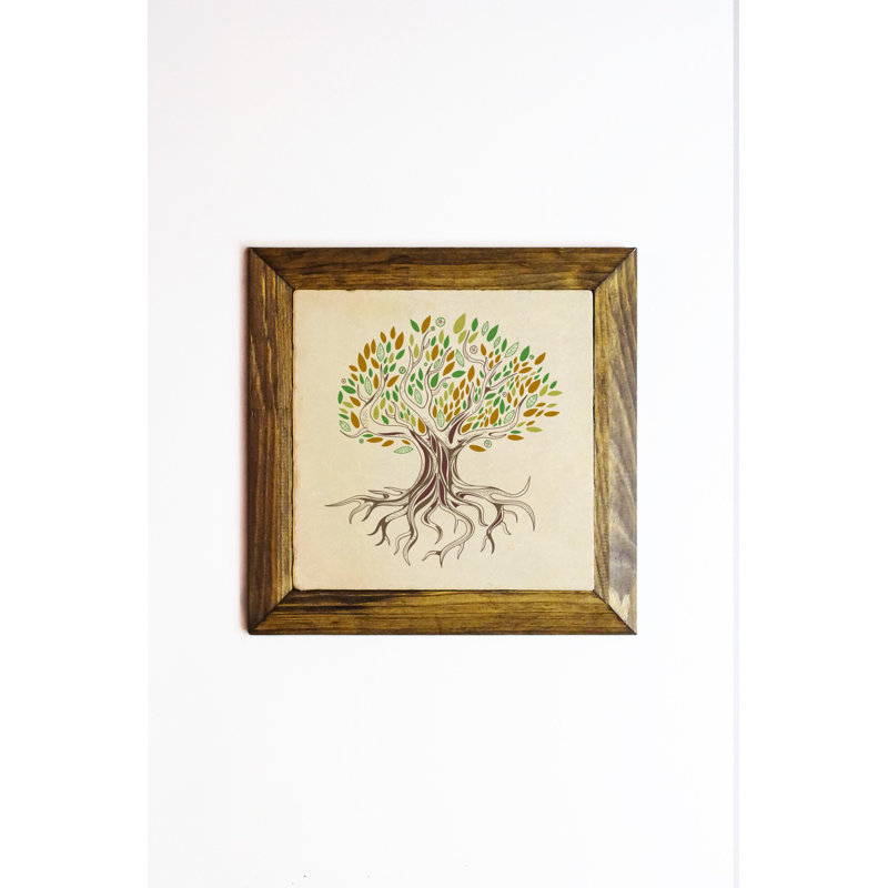 Peinture décorative encadrée, H 6,1 po x l 6,1 po