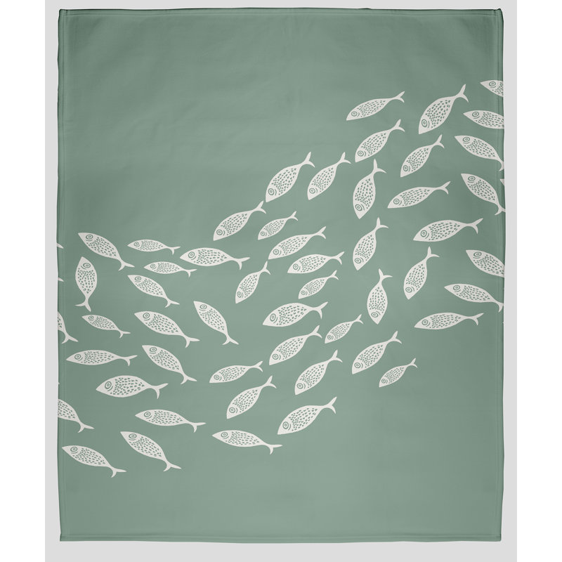 Jeté en molleton Beach Beach, L 60 po x L 80 po, 1.95, Sauge