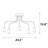 Bentzion 5-Light Metal Semi Flush Mount
