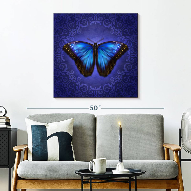 Aadam Glowing Blue Morpho Butterfly