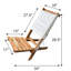 Chaise de patio pliante en bois massif