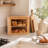 Natural Bamboo Corner Bread Box for Kitchen Counter 2 Layers Food Storage Container