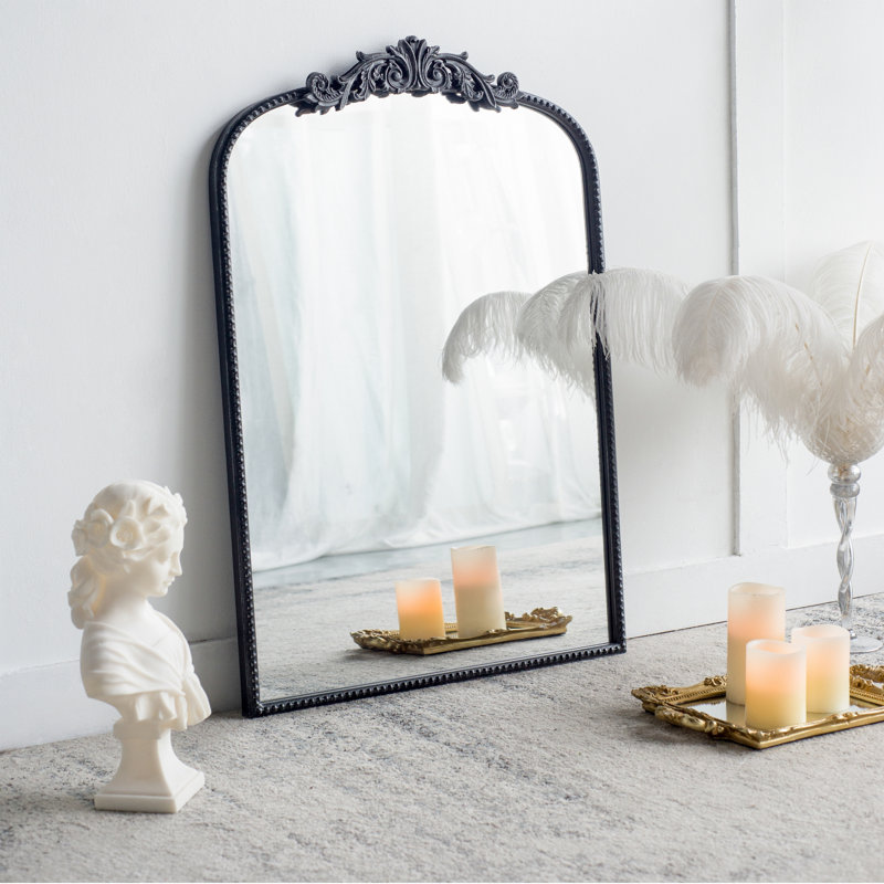 Miroir arqué 24 po, Noir, 36 po x 24 po