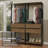 Madesa Wardrobe Clothes Storage Rack with 4 Drawers and Hanging Spaces 55"L Multiuse Modular Cabinet for Bedroom Organization - Black/Brown-868110948