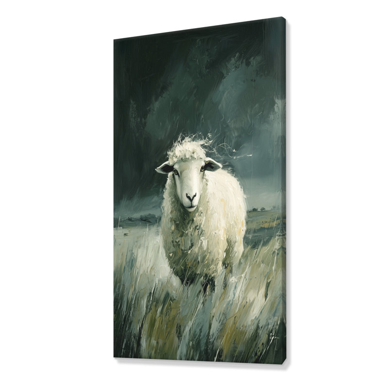 Art mural mural «Mouton», H 60 po x l 28 po, Toile tendue, Ne s’applique pas