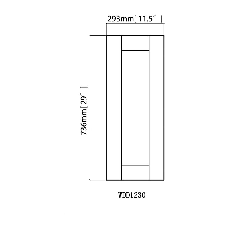 Panneau de porte mural décoratif blanc Sinber, l 11,5 po x H 29 po, H 29 po x l 11,5 po, Blanc