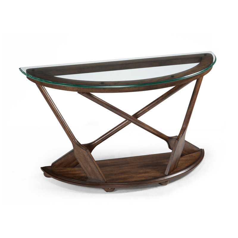 Bartulio 50'' Glass Top Console Table