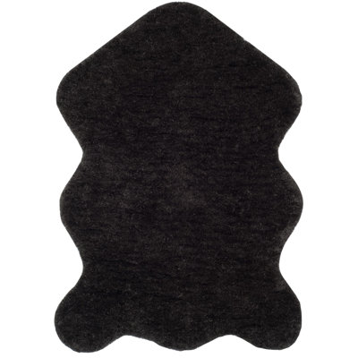 Tapis gris anthracite touffeté à la main Godigle
