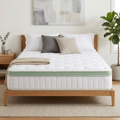 Matelas hybride très grand infusé au thé vert 12 po Ginger