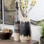 Vase décoratif en céramique avec détails terre cuite Lona-1429172747