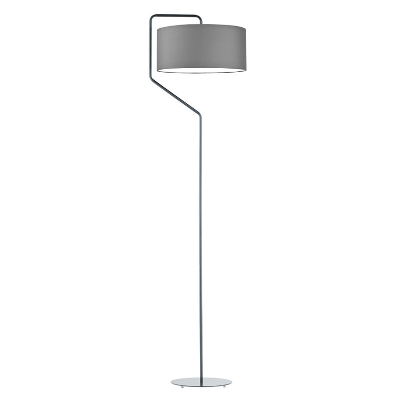 Eleanore 156cm Traditional Floor Lamp, Steel Grey
