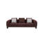 Canapé en tweed marron Mardi avec 3 coussins