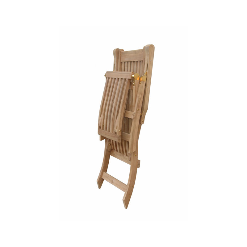 Outdoor Teak Chaise Lounge, (No Cushion)