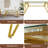 70.9-Inch Rectangular Glass Dining Table, Suitable For 1-8 People, Modern Style Home Kitchen Dining Table, Equipped With Sturdy Metal Table Legs,Suitable For Dining Room,Living Rooms, Offices