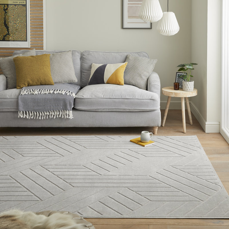 Melindasue Solid Colour Grey Area Rug, Rectangle 80 x 150cm