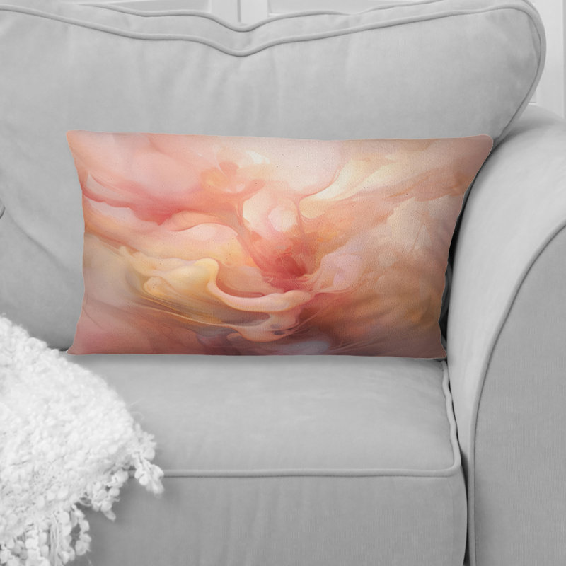 Coussin Tender Feelings In Vintage Pink Watercolor II - Abstract Shapes