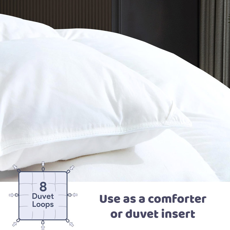 All Season Soft and Warm Feather Down Comforter Duvet Insert, King