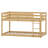 Low-Profile Bunk Bed Featuring a Ladder and Strengthened Upper and Bottom Slats-1322724006