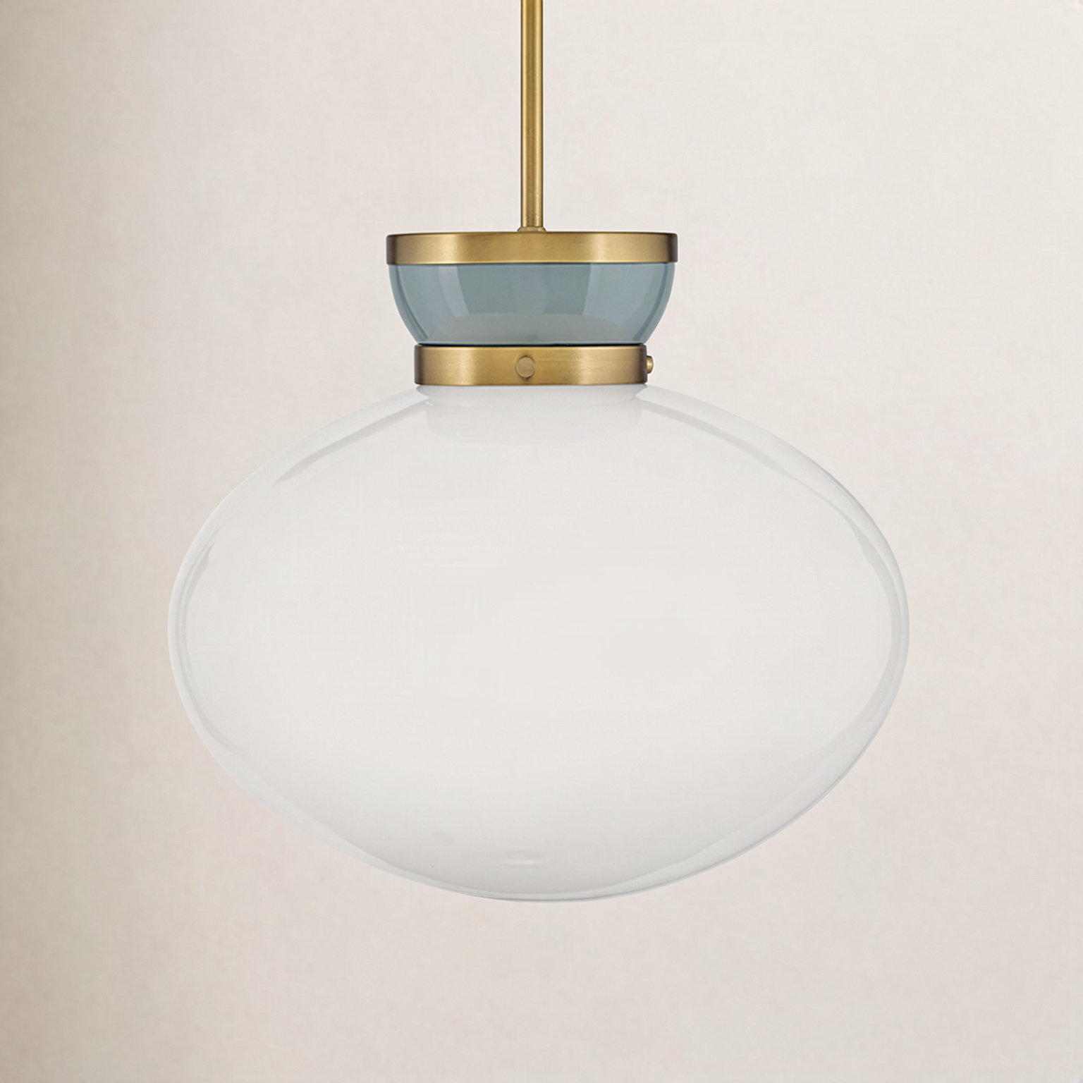 Dimmable Opal Glass Single Light Pendant, Bronze
