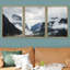 «Nature Landscape White Clouds Foggy Mountains», reproduction sur toile 3 pièces-90847415-90847416