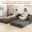 Convertible Sleeper Sofa With Removable Armrests, Corduroy Fabric Sofa Couch, No Assembly Required For Living Room, Dorm, Studio-849271566-854940552