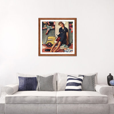 «Santa's Helper», reproduction d'art mural, papier d'art encadré