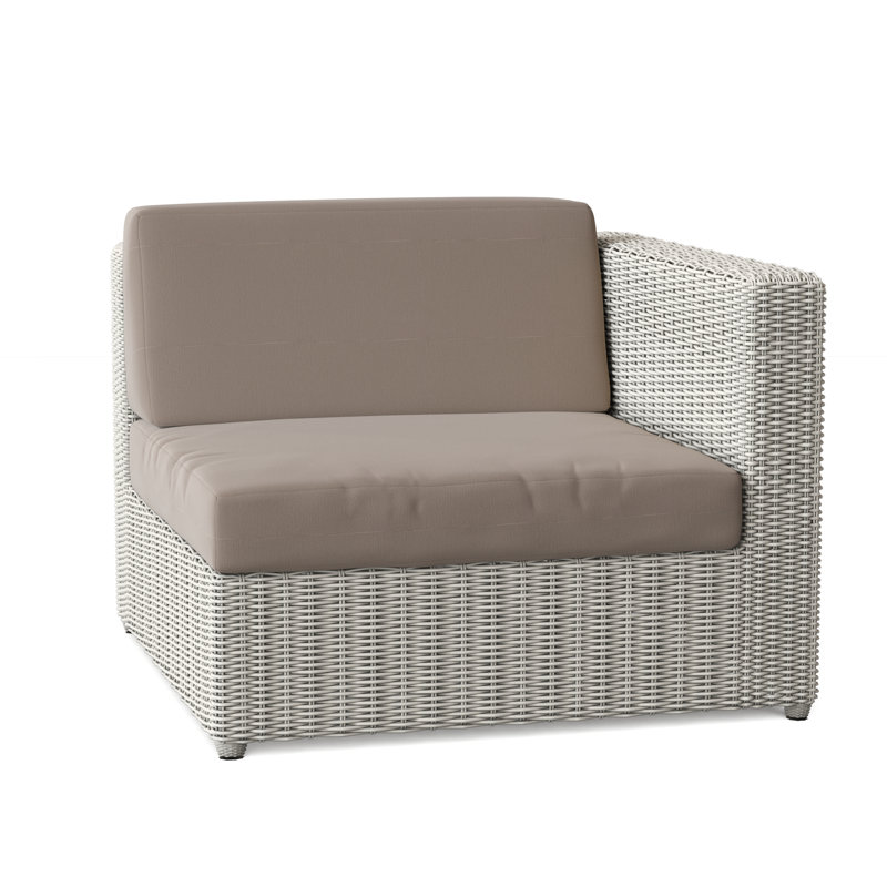 Sag Harbor Outdoor One Arm Lounge Chair, Canvas Navy Sunbrella® Canvas, Sag Harbor Classic White