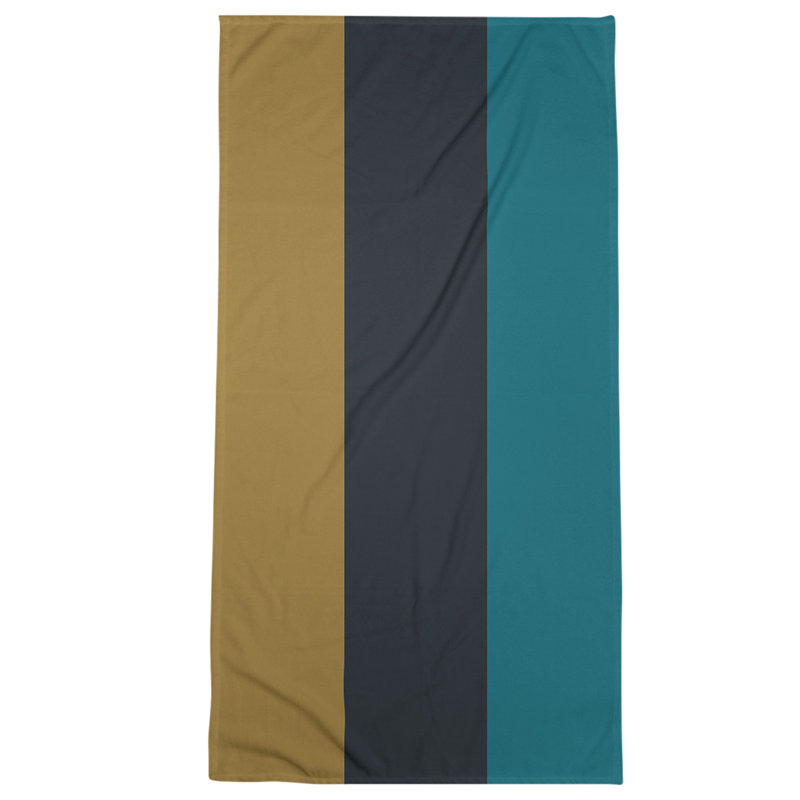 Bath Towel, Pale Yellow/Black/Green