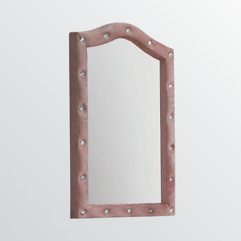 Miroir Montreux en tissu rose