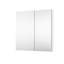 Armoire à pharmacie encastrée ou murale en aluminium de 91,4 cm x 91,4 cm (36 po x 36 po) avec étagères en verre ajustables, pour salle de bain-1116712635