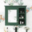 Miroir de rangement mural pour salle de bain 30 po x 28 po. Armoire, 5 tablettes et plus, armoire à miroir à utilisation polyvalente. Couleur, design moderne et verre