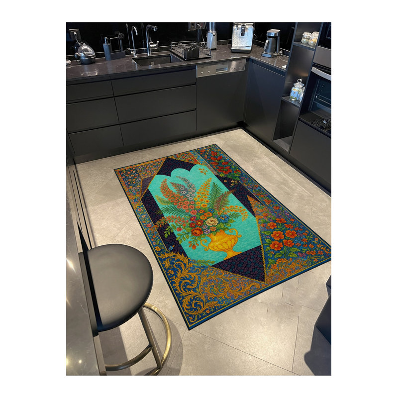 Tapis gris tissé Mosso, 3'3" x 6'7"