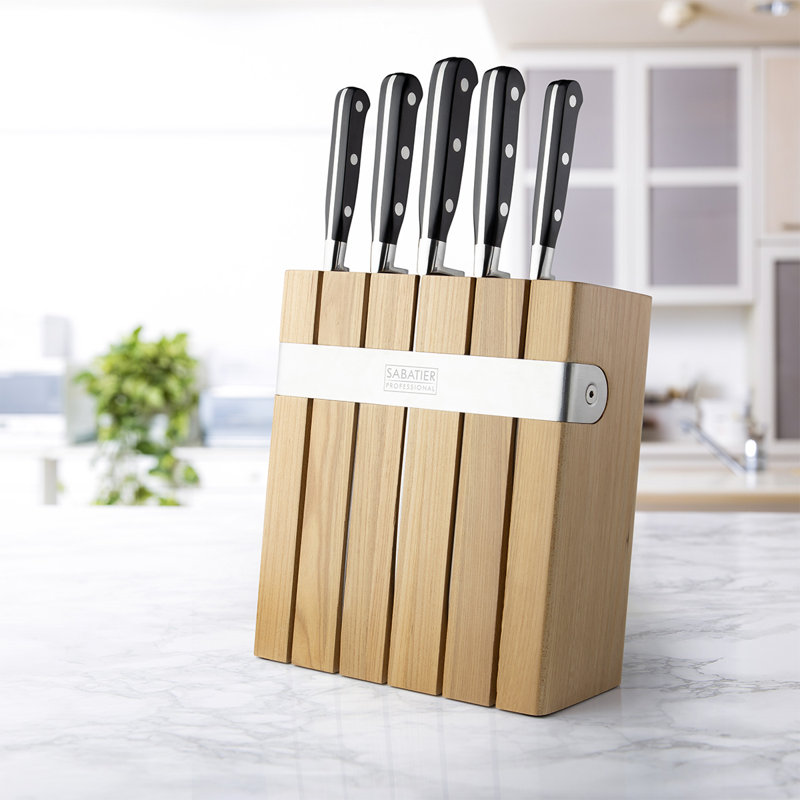 Sabatier Professional Sabatier 6 Piece High Carbon Stainless Steel Knife Block Set