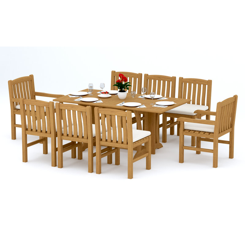 Devon Outdoor 9 - Piece Teak Dining Set