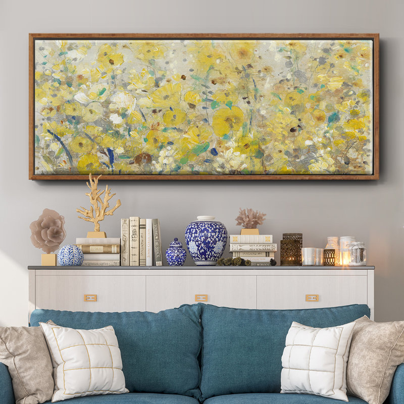 «Cheerful Garden I», toile encadrée, H 20 po x l 50 po