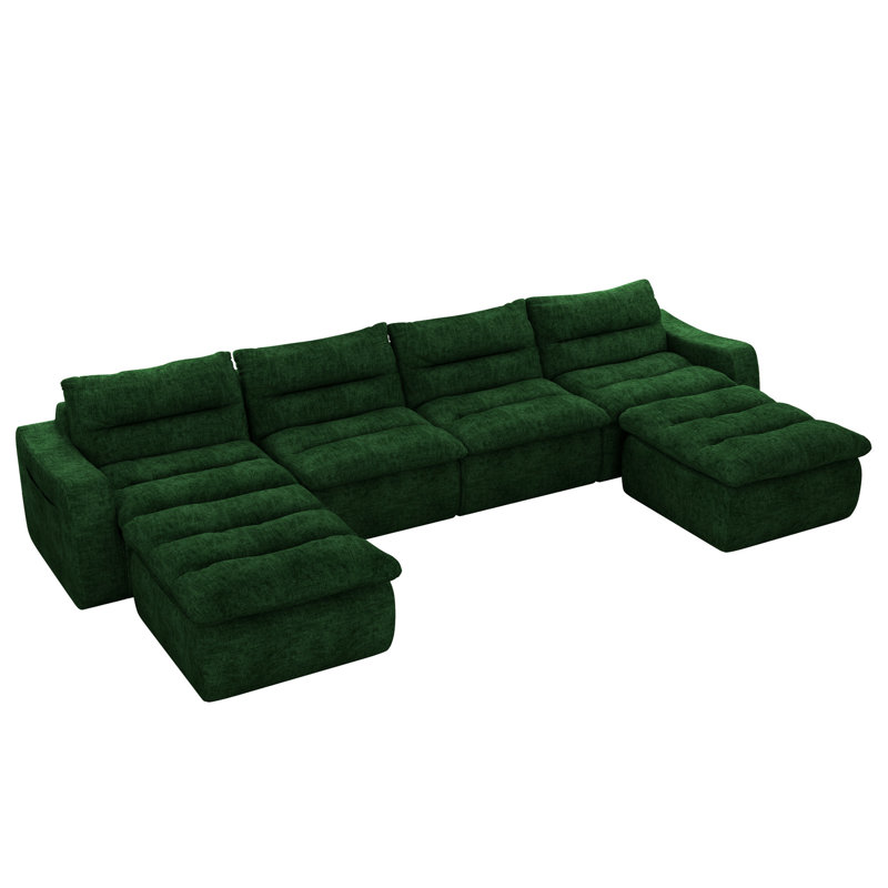 Canapé de salon confortable, sans assemblage, conception luxueuse et modulaire, assise basse