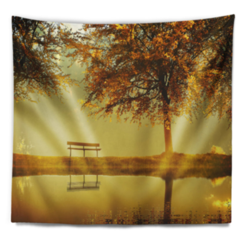 Photographie de paysage golden planet tapisserie, H 68 po x l 80 po