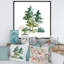 Arbres de brousse et prairie sur fond blanc - peinture sur toile-67444043-67444046
