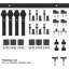 52 In Double Bifold Sliding Barn Door Hardware Kit For Closet Doors-94240537