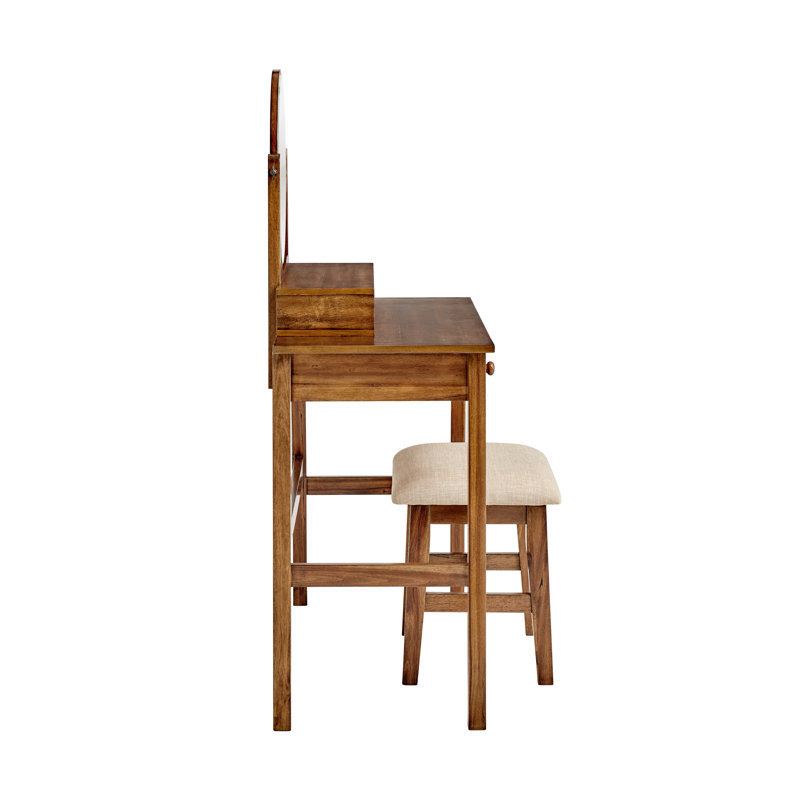 Crosstown Makeup Vanity Set with Stool