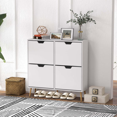 16 Pair Flip Down Shoe Storage