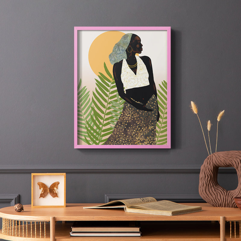 «Her Grace», reproduction encadrée - bois massif, Rose, H 10 po x l 8 po
