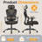 Isairis Ergonomic Mesh Task Chair with Headrest and 3D Adjustable Arms-770949487