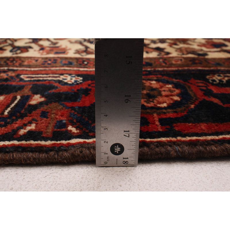 Tapis rouge en laine des années 1990 7 pi 8 po x 10 pi 10 po Kascha