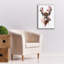 Art mural en toile Epic Graffiti «Deer Red-crocodile et fleurs» par Kajenna Art, 18 po x 26 po-117052324