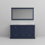 Meuble-lavabo moderne double avec comptoir en quartz et miroir