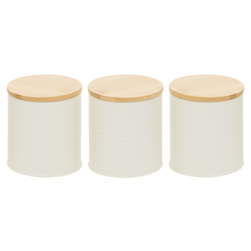 Alton Metal Jar - Set of 3, Cream