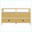 Sideboard, Bohemian Rattan Buffet with Adjustable Shelves, No-Handle Push-to-Open, Natural for Living &amp; Dining | Solid Wood+MDF-200725517