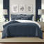 Ensemble de housse de couette en coton denim foncé Shay 8 pièces-109897154