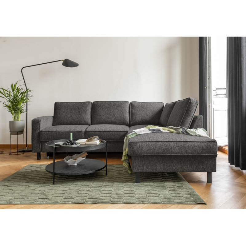 Molly Corner Sofa Bed, Dark Grey, Right Hand Facing